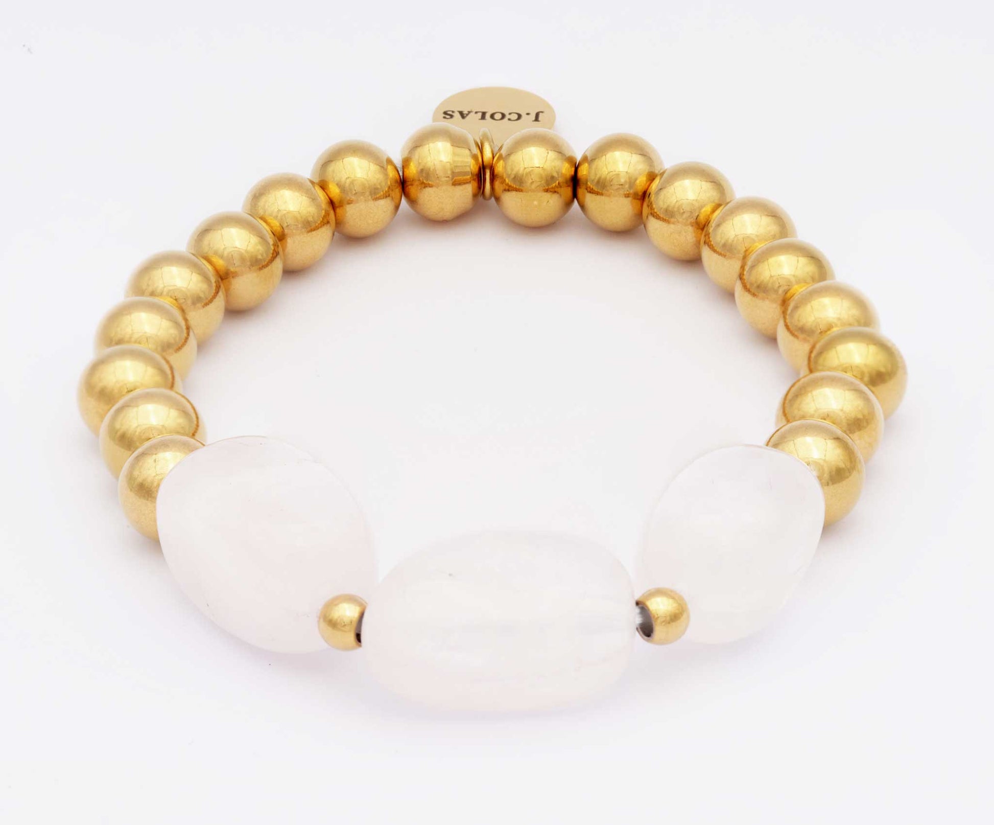 Posh Gold Beaded Bracelet 6mm
